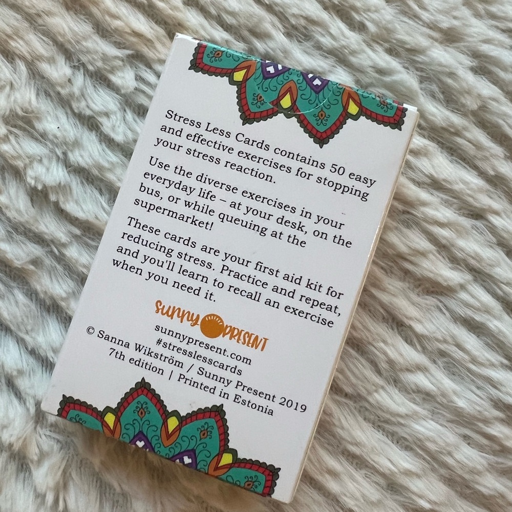 Stress Less Cards with Colorful Mandala Design - Picture 3 of 3